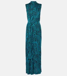 Geri zebra-print jersey maxi dress Geri zebra-print jersey maxi dress