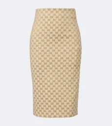 GG canvas cotton-blend pencil skirt