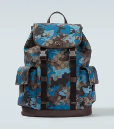 GG Canvas Large camouflage backpack GG Canvas Large camouflage backpack