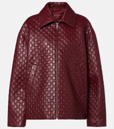 GG debossed leather jacket GG debossed leather jacket
