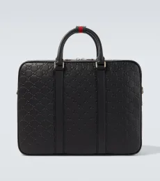 GG Emblem debossed leather briefcase