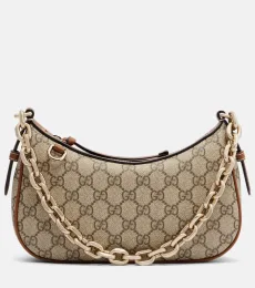 GG Emblem Small canvas shoulder bag