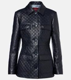 GG embossed leather jacket GG embossed leather jacket