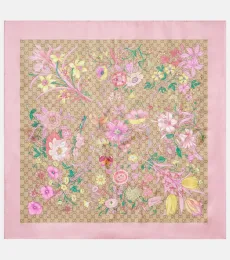 GG floral silk scarf