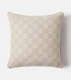 GG jacquard wool and cashmere cushion GG jacquard wool and cashmere cushion
