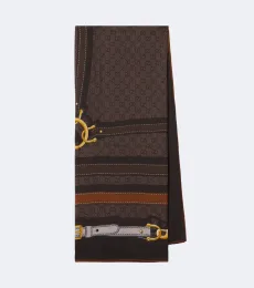 GG jacquard wool and silk scarf GG jacquard wool and silk scarf