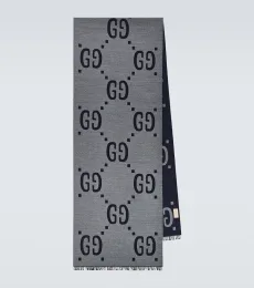 GG jacquard wool-silk scarf GG jacquard wool-silk scarf