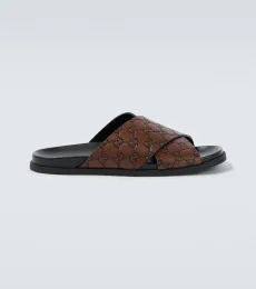 GG leather slides GG leather slides