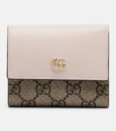 GG Marmont Mini leather-trimmed wallet GG Marmont Mini leather-trimmed wallet