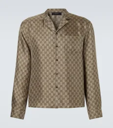 GG printed silk twill shirt GG printed silk twill shirt