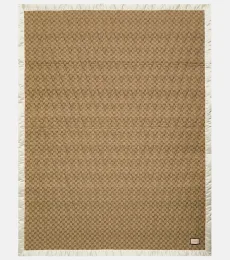 GG quilted cotton-blend blanket GG quilted cotton-blend blanket