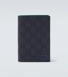 GG Supreme leather-trimmed canvas wallet GG Supreme leather-trimmed canvas wallet