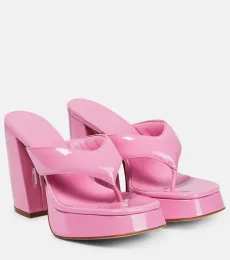 Gia Borghini Patent leather platform sandals Gia Borghini Patent leather platform sandals