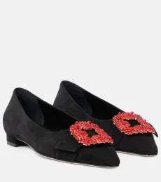 Gifla embellished suede ballet flats Gifla embellished suede ballet flats