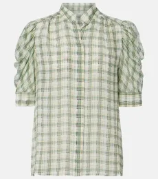 Gillian checked silk blouse Gillian checked silk blouse