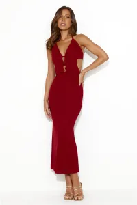 Girl Is Snatched Mesh Halter Maxi Dress Burgundy Girl Is Snatched Mesh Halter Maxi Dress Burgundy
