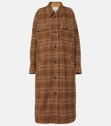 Gislene checked virgin wool coat Gislene checked virgin wool coat