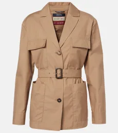 Giulia technical cotton-blend twill jacket