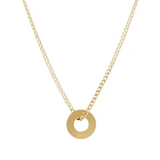 Gold 14k Grá Coin Necklace - 45cm