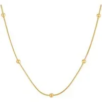 Gold 14k Plated Stainless Steel Ball Chain Necklace - Gold