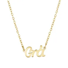 Gold 14k Stainless Steel Grá Trace Chain Necklace - 45cm Gold 14k Stainless Steel Grá Trace Chain Necklace - 45cm