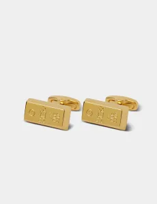 Gold Bar Cufflinks Rhodium Men's Gold Bar Cufflinks Rhodium Men's