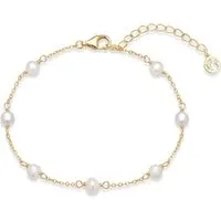 Gold Classic Pearl Chain Bracelet - 17cm Gold Classic Pearl Chain Bracelet - 17cm