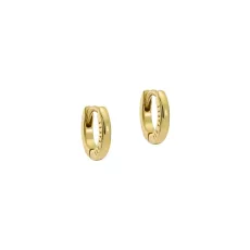 Gold Crisete Logo Hoops 10mm - Gold