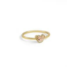 Gold Crystal Minnie Mouse Ring - Adjustable