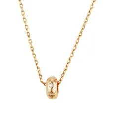 Gold CZ Ring Pendant Necklace - Gold Gold CZ Ring Pendant Necklace - Gold