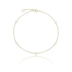 Gold Five Pearl Anklet Gold Five Pearl Anklet