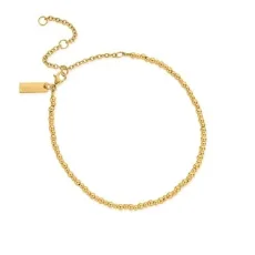 Gold Mini Cute Beaded Anklet - Adjustable Gold Mini Cute Beaded Anklet - Adjustable