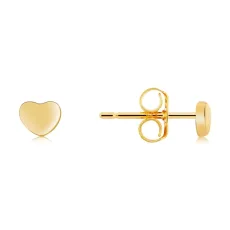 Gold Mini Heart Stud Earrings - Gold