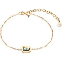 Gold Molten Abalone Fine Chain Bracelet - Gold Gold Molten Abalone Fine Chain Bracelet - Gold