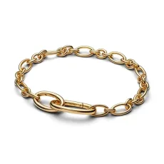 Gold Openable Oval Link Chain Bracelet - 20cm Gold Openable Oval Link Chain Bracelet - 20cm