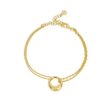 Gold Oval Curb Chain Bracelet - Gold Gold Oval Curb Chain Bracelet - Gold