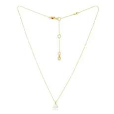 Gold Pearl Trio Prong Necklace Gold Pearl Trio Prong Necklace