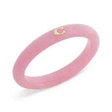 Gold Pink Signature C Resin Bangle Bracelet - 6.3cm Gold Pink Signature C Resin Bangle Bracelet - 6.3cm