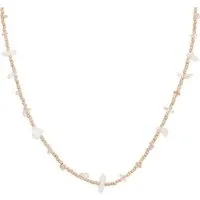Gold + Pink Stone Necklace - 38cm Gold + Pink Stone Necklace - 38cm
