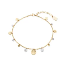 Gold Stainless Steel Two Tone Anklet - Gold Gold Stainless Steel Two Tone Anklet - Gold