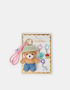 Gold Travel Teddy Bag Charm Gold Travel Teddy Bag Charm