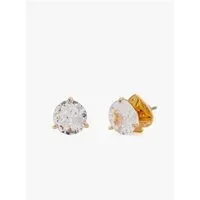 Gold Tri Prong Crystal Studs - Gold Gold Tri Prong Crystal Studs - Gold