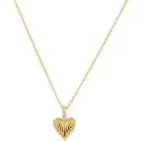 Gold Wave Heart Necklace - Gold Gold Wave Heart Necklace - Gold