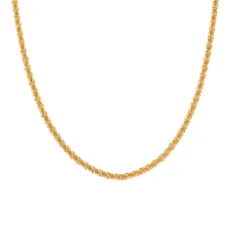 Gold Woven Stud Necklace - 40cm