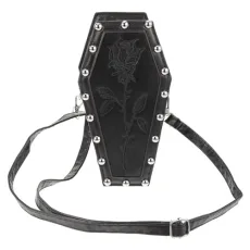 Gothic Pu Leather Bag Coffin Shape Crossbody Bag Halloween Purses Cell Phone Purse Small Shoulder Bag Handbags for Men Women Gothic Pu Leather Bag Coffin Shape Crossbody Bag Halloween Purses Cell Phone Purse Small Shoulder Bag Handbags for Men Women