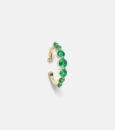 Gradual Round 18kt gold ear cuff with emeralds Gradual Round 18kt gold ear cuff with emeralds