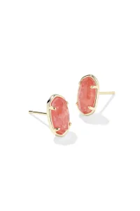 Grayson Gold Stone Stud Earrings Coral Pink Mother Of Pearl Grayson Gold Stone Stud Earrings Coral Pink Mother Of Pearl