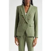 Green 2 Piece Double Breasted Peak Lapel Business Casual Women Suit - US 12 Olive Green Green 2 Piece Double Breasted Peak Lapel Business Casual Women Suit - US 12 Olive Green