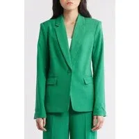 Green 2 Piece Single Button Business Casual Women Suit (BlazerPants) - US 12 Green Green 2 Piece Single Button Business Casual Women Suit (BlazerPants) - US 12 Green