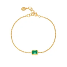 Green Garnet Octagon Chain Bracelet Green Garnet Octagon Chain Bracelet